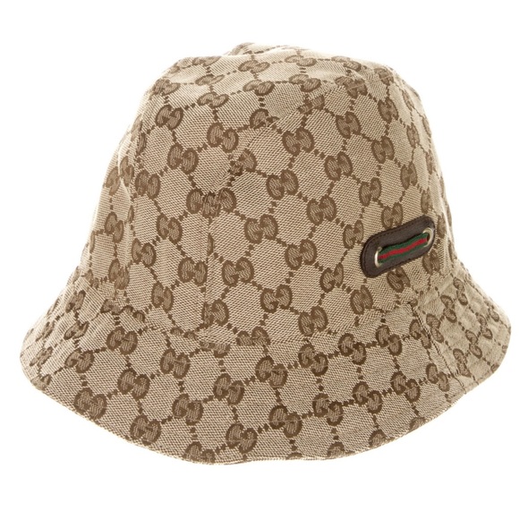Beige and multicolor canvas Gucci bucket hat with GG Supreme print throughout - Picture 2 of 2
